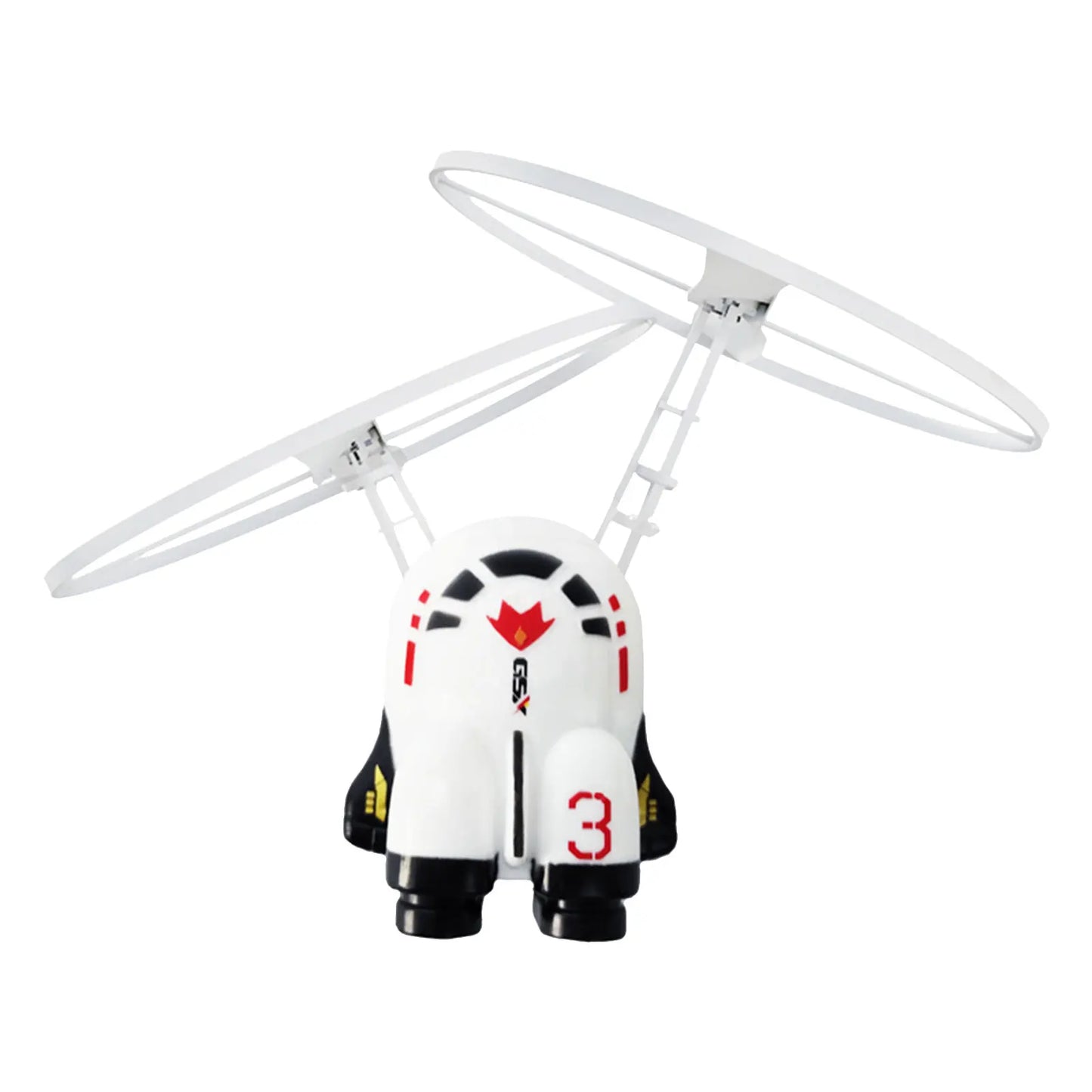 Flying Robot Astronaut Toy Aircraft High-Tech Hand-Controlled Drone Interactive Dual Wings with Lights Outdoor GiftS for Kids