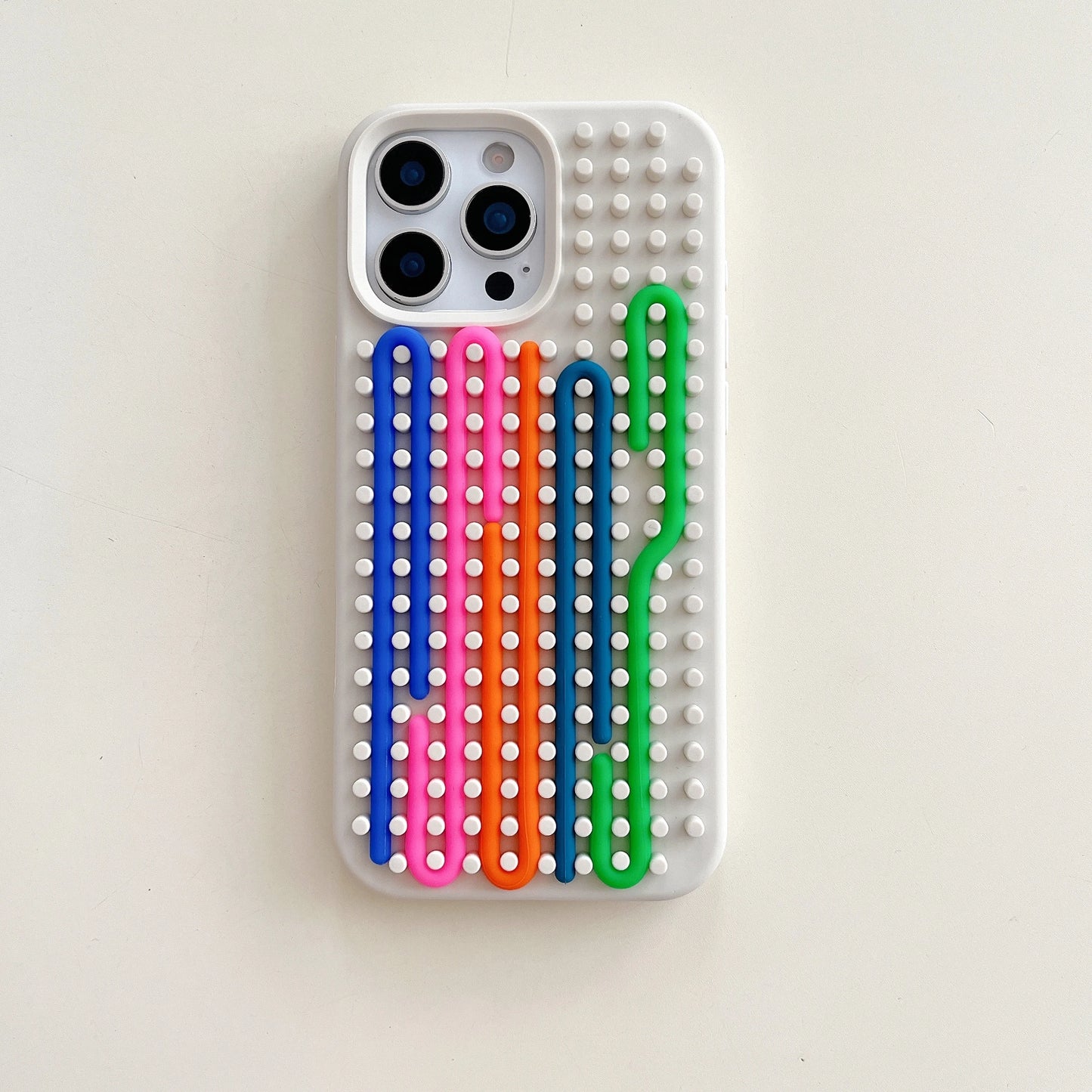 Fashion Funny Stuff DIY Lattice Maze Creative Toys Phone Case for iPhone 13 14 15 16 Pro Max Silicone Reliver Stress Soft Cover