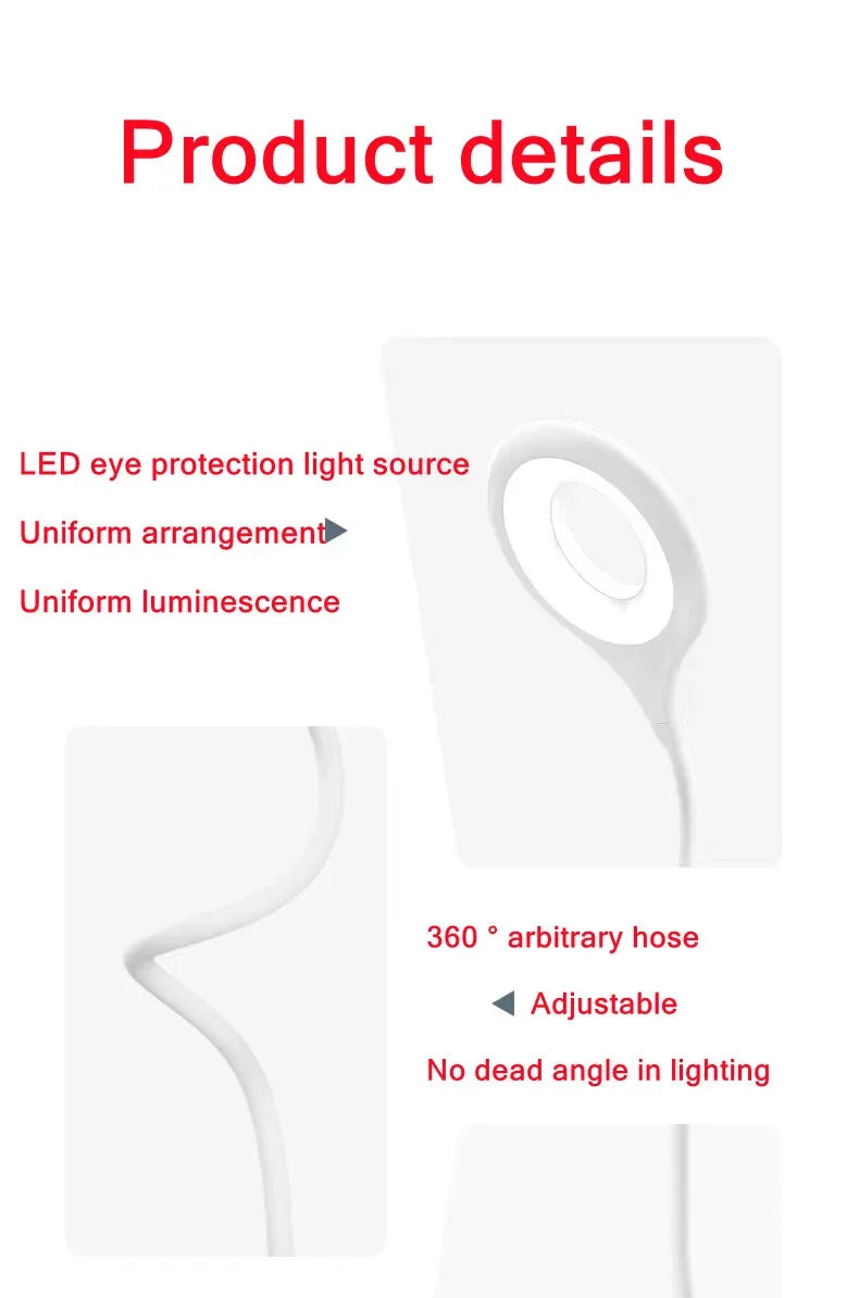 USB Table Lights Night Light Dormitory Bedside Book Lamp Eye Protection Student Study Reading Portable Direct Plug Night Light