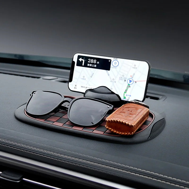 Multifunction Car Anti-Slip Mat Auto Phone Holder Car Dashboard Mat with Phone Holder in Car Auto Non-Slip Car Mats for Phone