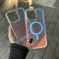 3D Stripe Gradient Aurora Magsafe Phone Case For iPhone 16 15 14 Plus 12 13 Pro Max 11 16e Clear PC + TPU Magnetic Back Cover