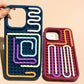 Fashion Funny Stuff DIY Lattice Maze Creative Toys Phone Case for iPhone 13 14 15 16 Pro Max Silicone Reliver Stress Soft Cover