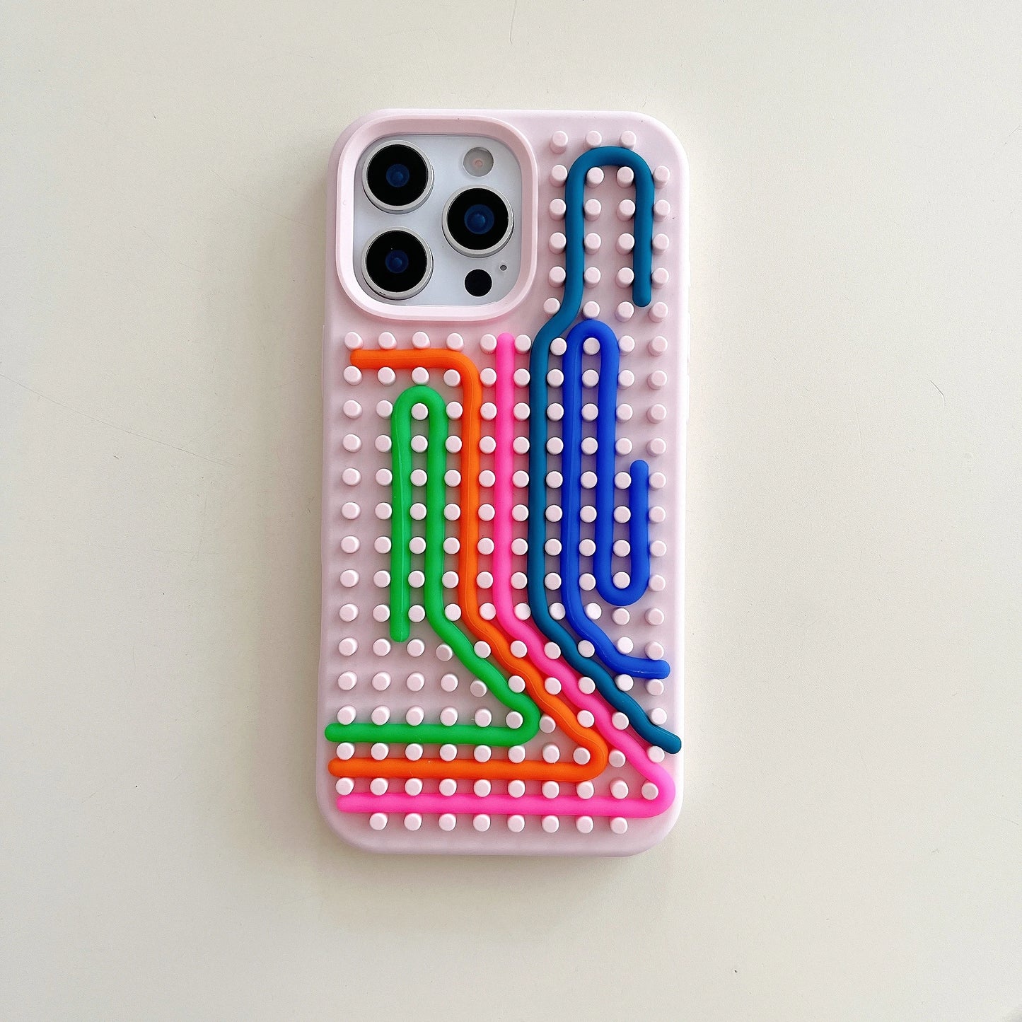 Fashion Funny Stuff DIY Lattice Maze Creative Toys Phone Case for iPhone 13 14 15 16 Pro Max Silicone Reliver Stress Soft Cover