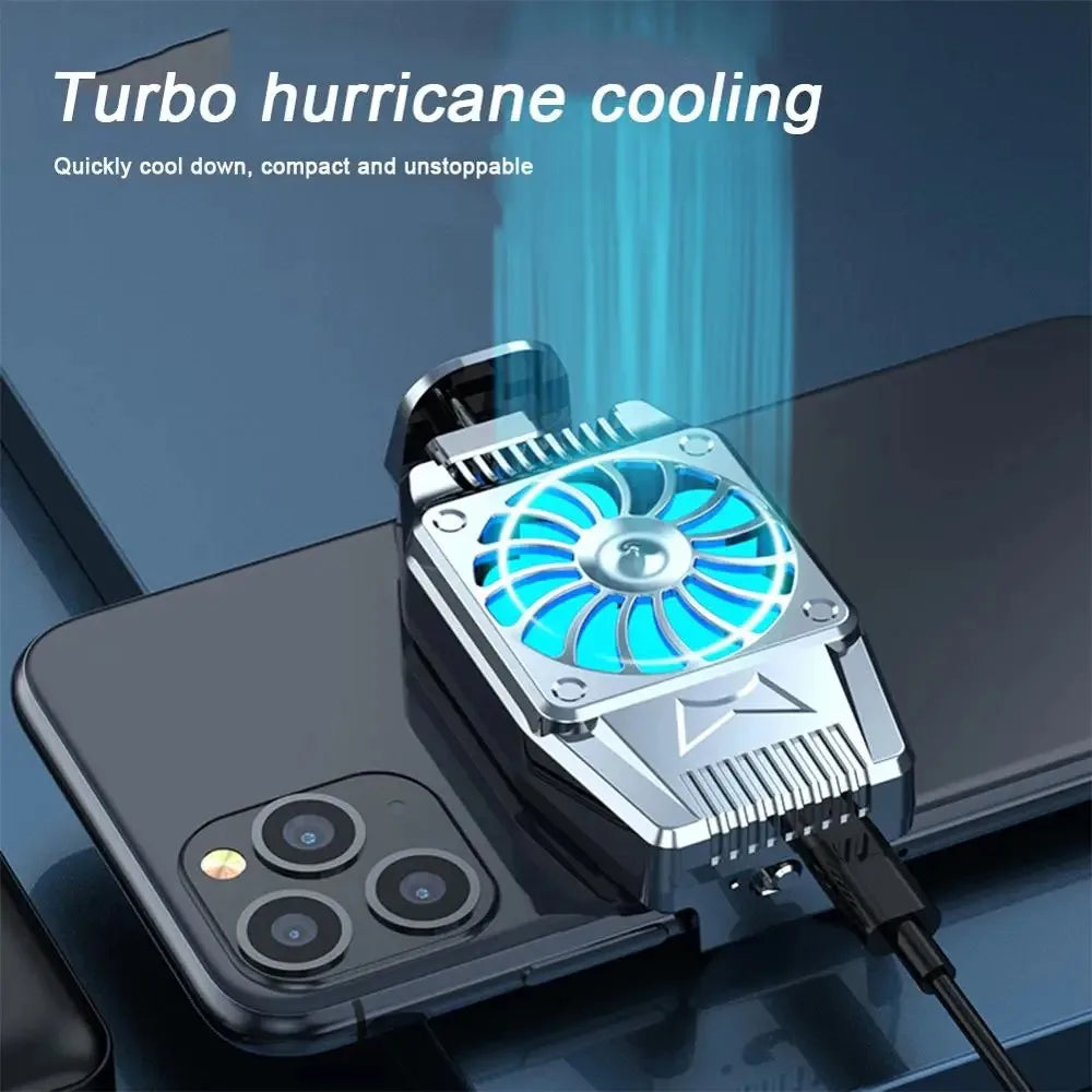 Mobile Radiator Esports Air Cooling Quiet Portable Quick Cooling H15 Game Live Cooling Back Clip Bracket Semiconductor Turbine