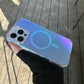 3D Stripe Gradient Aurora Magsafe Phone Case For iPhone 16 15 14 Plus 12 13 Pro Max 11 16e Clear PC + TPU Magnetic Back Cover