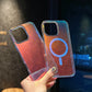 3D Stripe Gradient Aurora Magsafe Phone Case For iPhone 16 15 14 Plus 12 13 Pro Max 11 16e Clear PC + TPU Magnetic Back Cover