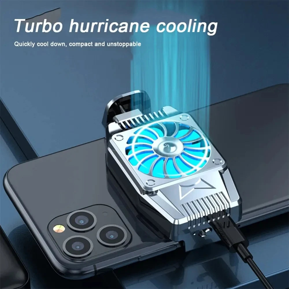 Mobile Radiator Esports Air Cooling Quiet Portable Quick Cooling H15 Game Live Cooling Back Clip Bracket Semiconductor Turbine