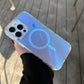 3D Stripe Gradient Aurora Magsafe Phone Case For iPhone 16 15 14 Plus 12 13 Pro Max 11 16e Clear PC + TPU Magnetic Back Cover