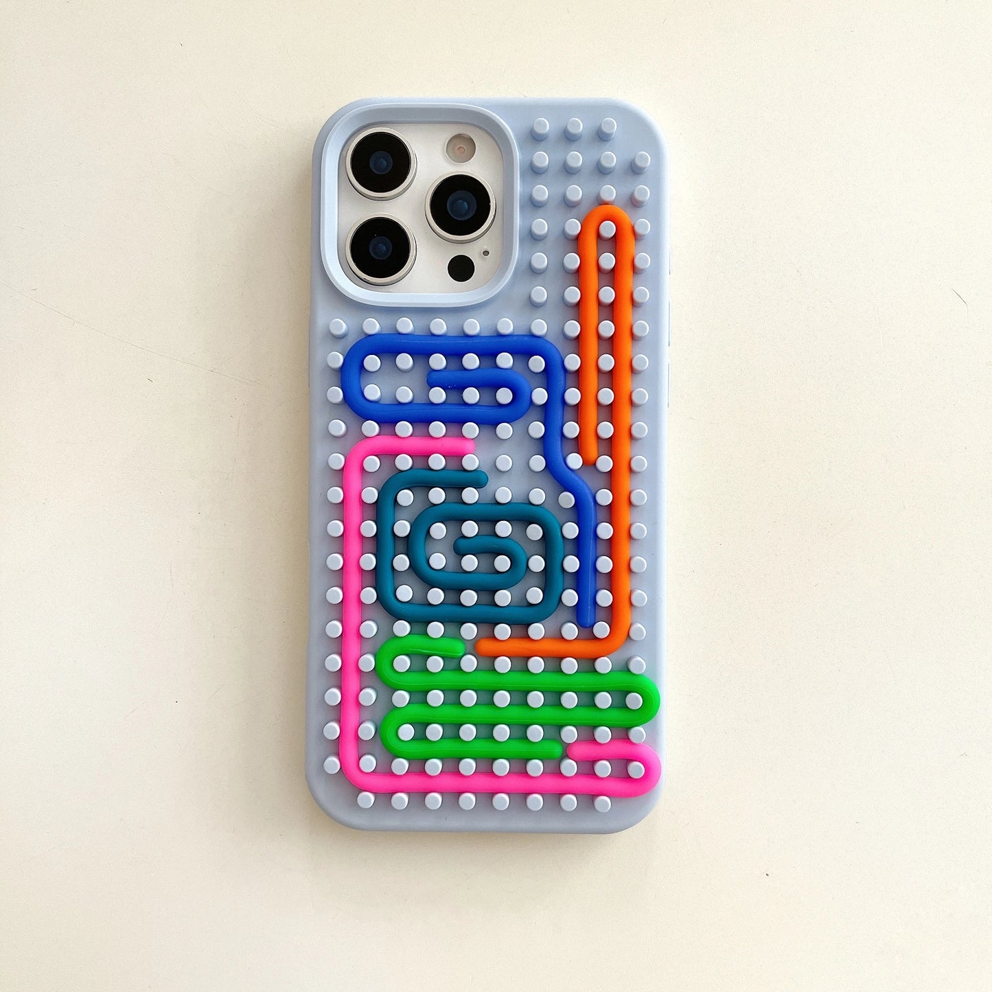 Fashion Funny Stuff DIY Lattice Maze Creative Toys Phone Case for iPhone 13 14 15 16 Pro Max Silicone Reliver Stress Soft Cover
