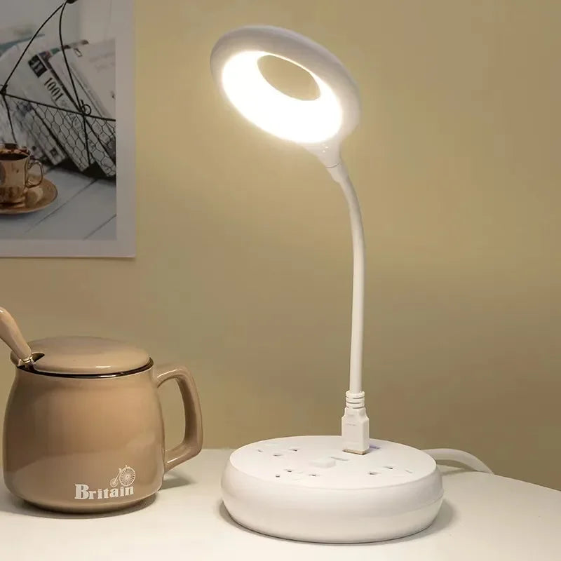 USB Table Lights Night Light Dormitory Bedside Book Lamp Eye Protection Student Study Reading Portable Direct Plug Night Light