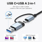 USB C Hub USB Hub 3.0, Aluminum 7 in 1 USB Extender, USB Splitter with USB 3.0, 4 X USB 2.0 and 2 USB C Ports USB Distributor