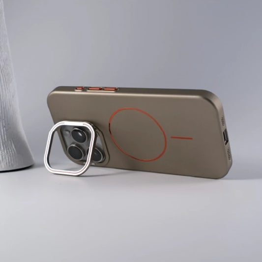 Matte Magsafe Case for iPhone 16 Pro Max Flip Camera Protection Stand Holder Bracket Cover for iPhone 13 14 15 Pro Max 16Pro